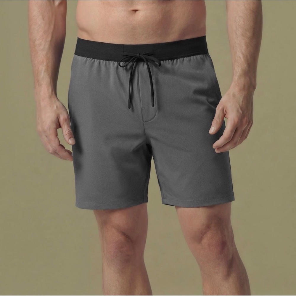 VRST Men's 7" Elevate Unlined Shorts In Warm Pewter Size S Flawed Athleisure Gym